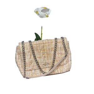 Kate Spade NY Briar Lane Emelyn Quilted Tweed Crossbody Shoulder Bag Blush/Cream